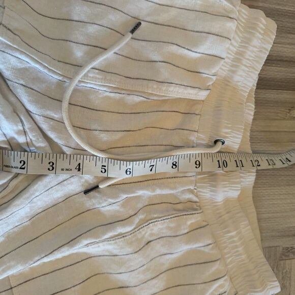 ATHLETA 100% Linen White And Gray Pants Sz 6 - Picture 8 of 11